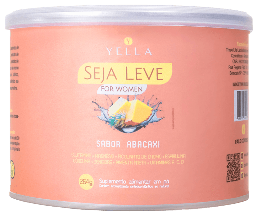 Pote coral do Seja Leve, sabor abacaxi